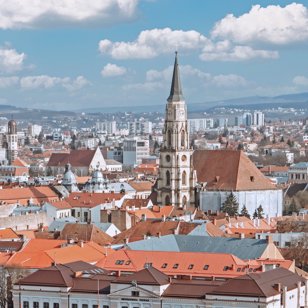 Aufnahme der Stadt Cluj, einem queo Standort in Rumänien.